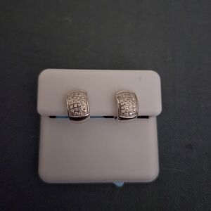 Moissanite Pave Huggie Earrings